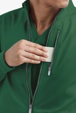 UA Butter-Soft STRETCH Men's 4-Pocket Zip Front Scrub Jacket 2 UA Butter-Soft STRETCH Men's 4-Pocket Zip Front Scrub Jacket -Cherokee Shop AB791 HUNTE 3