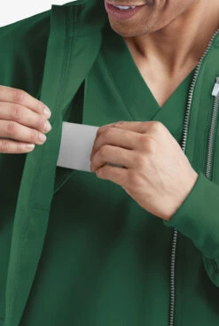 UA Butter-Soft STRETCH Men's 4-Pocket Zip Front Scrub Jacket 3 UA Butter-Soft STRETCH Men's 4-Pocket Zip Front Scrub Jacket -Cherokee Shop AB791 HUNTE 4