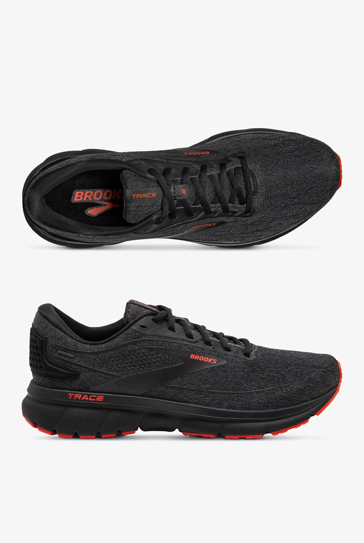 Brooks Men's Trace 2 Ebony/Black/Cherry Athletic Lace Up Nursing Shoes Brooks Men's Trace 2 Ebony/Black/Cherry Athletic Lace Up Nursing Shoes -Cherokee Shop BMTRACE071 110323 1 S