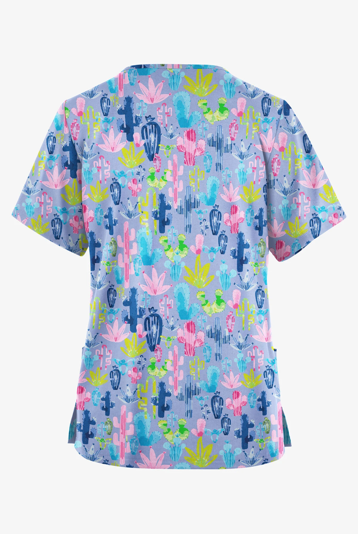 Butter-Soft Originals Desert Cactus Ceil Women's 2-Pocket Classic Fit V-Neck Printed Scrub Top Butter-Soft Originals Desert Cactus Ceil Women's 2-Pocket Classic Fit V-Neck Printed Scrub Top -Cherokee Shop BSN1162DCCL 2