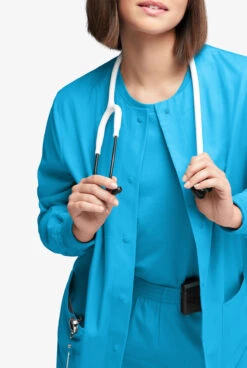 Butter-Soft Originals Women's 3-Pocket Warm-up Scrub Jacket -Cherokee Shop BSN1182 101623 TURQU 3