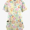 Butter-Soft Originals Citrus Slice Women's 6-Pocket Mandarin Collar Printed Scrub Top 