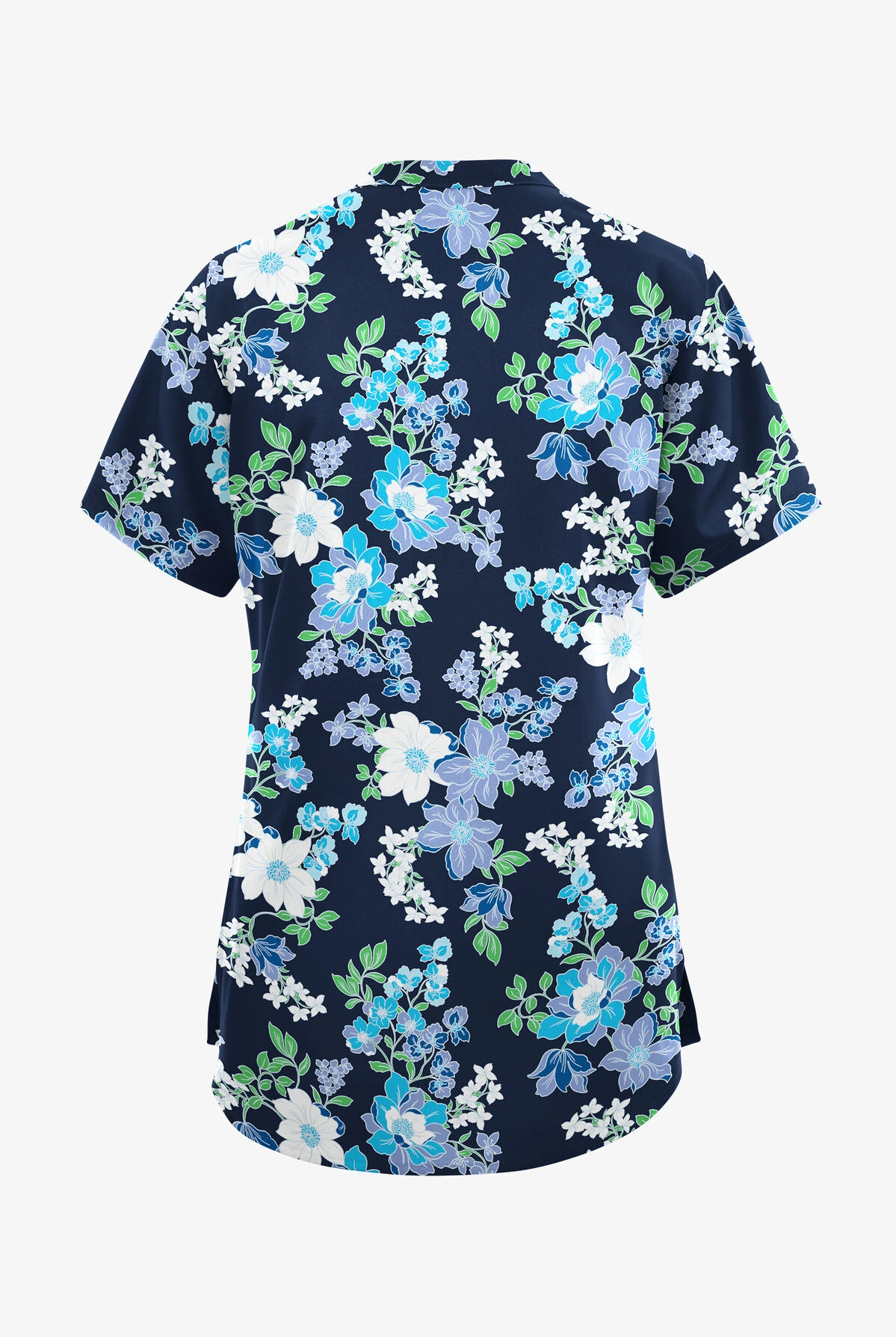 Butter-Soft Originals Florentine Floral Navy Women's 6-Pocket Mandarin Collar Printed Scrub Top Butter-Soft Originals Florentine Floral Navy Women's 6-Pocket Mandarin Collar Printed Scrub Top -Cherokee Shop BSN1578FFNV 092223 2