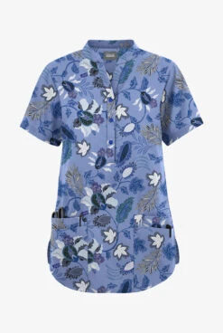 Butter-Soft Originals Imperial Jacobean Ceil Women's 6-Pocket Mandarin Collar Printed Scrub TopĀ