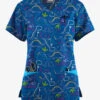 Butter-Soft Originals Dino Park Royal Women's 7-Pocket Curved V-Neck Printed Scrub Top