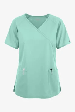 Butter-Soft Originals Women's 3-Pocket Mock Wrap Scrub Top