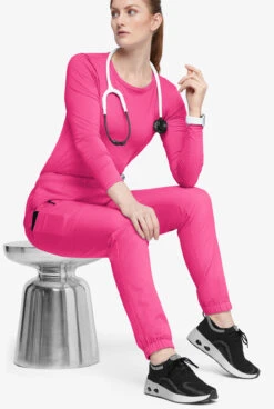 Butter-Soft Originals Women's 7-Pocket Tapered Jogger Cargo Scrub Pants - Tall -Cherokee Shop BSN1875 092723 FUCHS 4