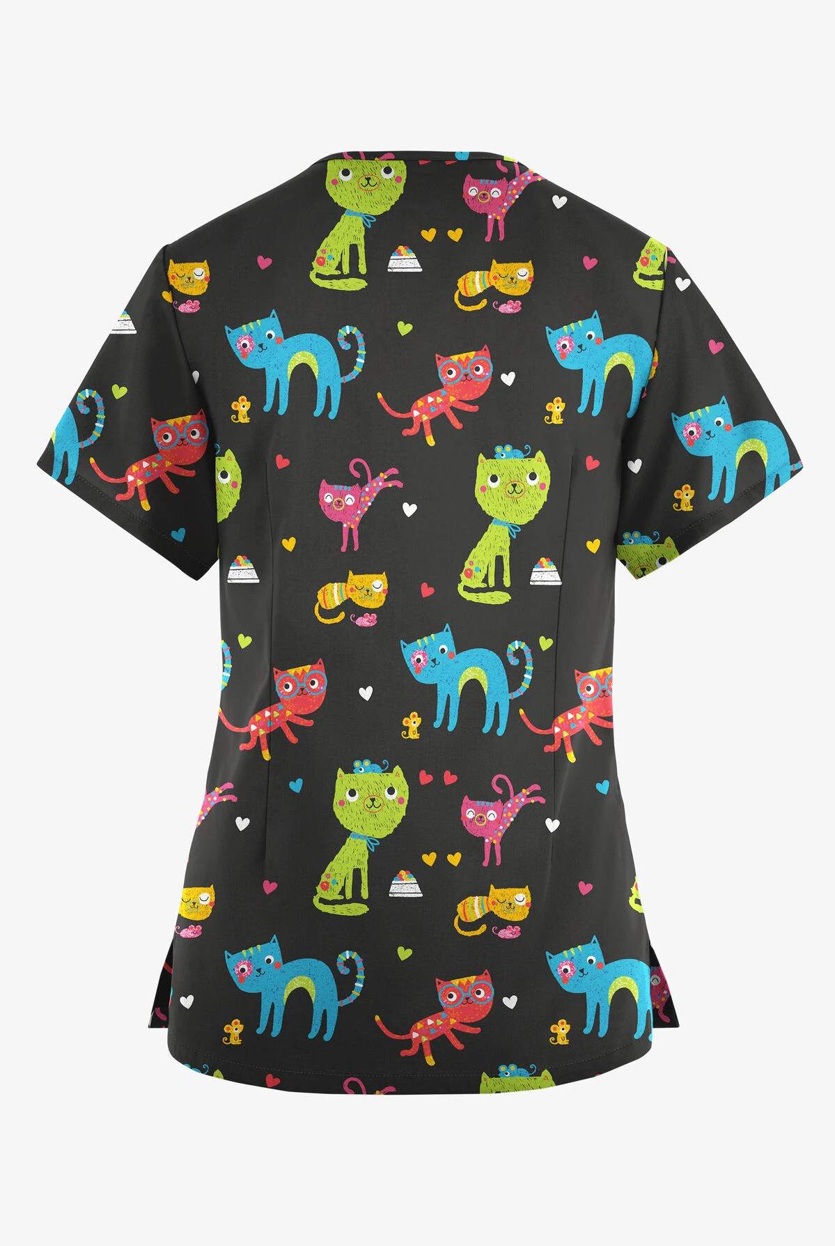 Butter-Soft Originals Friendship Women's 4-Pocket Rounded V-Neck Printed Scrub Top Butter-Soft Originals Friendship Women's 4-Pocket Rounded V-Neck Printed Scrub Top -Cherokee Shop BSN2697FSBL 2