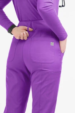 Butter-Soft STRETCH Women's 6-Pocket High Waisted Slim Leg Yoga Scrub Pants -Cherokee Shop BSS4248 102723 WIPLU 3