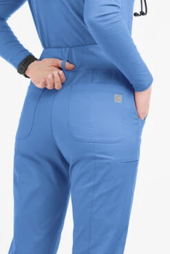 Butter-Soft STRETCH Women's 6-Pocket High Waisted Slim Leg Yoga Scrub Pants - Petite 2 Butter-Soft STRETCH Women's 6-Pocket High Waisted Slim Leg Yoga Scrub Pants - Petite -Cherokee Shop BSS4248 CEIL 3