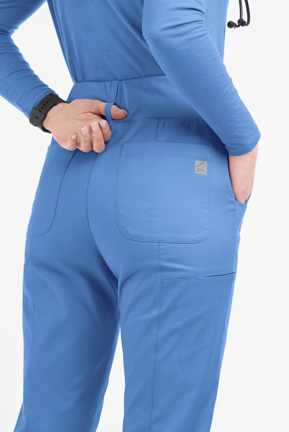 Butter-Soft STRETCH Women's 6-Pocket High Waisted Slim Leg Yoga Scrub Pants - Petite Butter-Soft STRETCH Women's 6-Pocket High Waisted Slim Leg Yoga Scrub Pants - Petite -Cherokee Shop BSS4248 CEIL 3