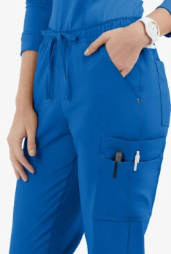 Easy STRETCH By Butter-Soft™ Halle Women's 11-Pocket Ruched Leg Jogger Scrub Pants - Petite 2 Easy STRETCH By Butter-Soft™ Halle Women's 11-Pocket Ruched Leg Jogger Scrub Pants - Petite -Cherokee Shop BU471 ROYAL 3