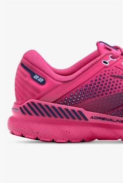 Brooks Women's Adrenaline GTS 22 Rose/Peacoat/Kentucky Blue Athletic Lace Up Nursing Shoes -Cherokee Shop BWADGTS684 ROSE 4