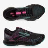 Brooks Women's Glycerin Black/Blue Light/Pink Athletic Lace Up Nursing Shoes