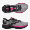 Brooks Women's Trace 2 Oyster/Ebony/Pink Athletic Lace Up Nursing Shoes