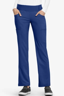 Cherokee Iflex Women's 6-Pocket STRETCH Knit Waistband Cargo Scrub Pants - Tall