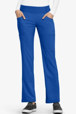 Cherokee Iflex Women's 6-Pocket STRETCH Knit Waistband Cargo Scrub Pants - Petite