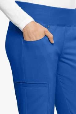 Cherokee Iflex Women's 6-Pocket STRETCH Knit Waistband Cargo Scrub Pants - Petite 2 Cherokee Iflex Women's 6-Pocket STRETCH Knit Waistband Cargo Scrub Pants - Petite -Cherokee Shop CK002 ROYAL 3