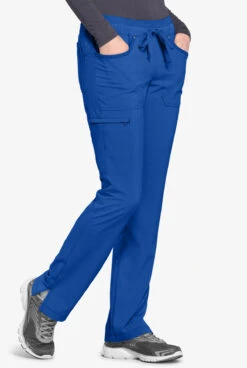 Cherokee Iflex Women's 5-Pocket STRETCH Tapered Leg Drawstring Scrub Pants -Cherokee Shop CK010 ROYAL 5