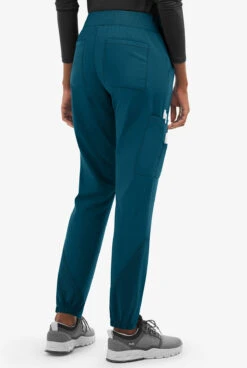 UA Exclusive Cherokee Workwear Professionals Active Women's 6-Pocket STRETCH Half Jogger Scrub Pants -Cherokee Shop CK036 CARIB 4