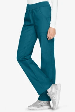 Cherokee Workwear Women's 6-Pocket Rib-Knit Waistband Pull-On Cargo Scrub Pants - Petite 2 Cherokee Workwear Women's 6-Pocket Rib-Knit Waistband Pull-On Cargo Scrub Pants - Petite -Cherokee Shop CK210 CARIB 3