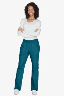Cherokee Workwear Women's 6-Pocket Rib-Knit Waistband Pull-On Cargo Scrub Pants - Petite 5 Cherokee Workwear Women's 6-Pocket Rib-Knit Waistband Pull-On Cargo Scrub Pants - Petite -Cherokee Shop CK210 CARIB 6 S