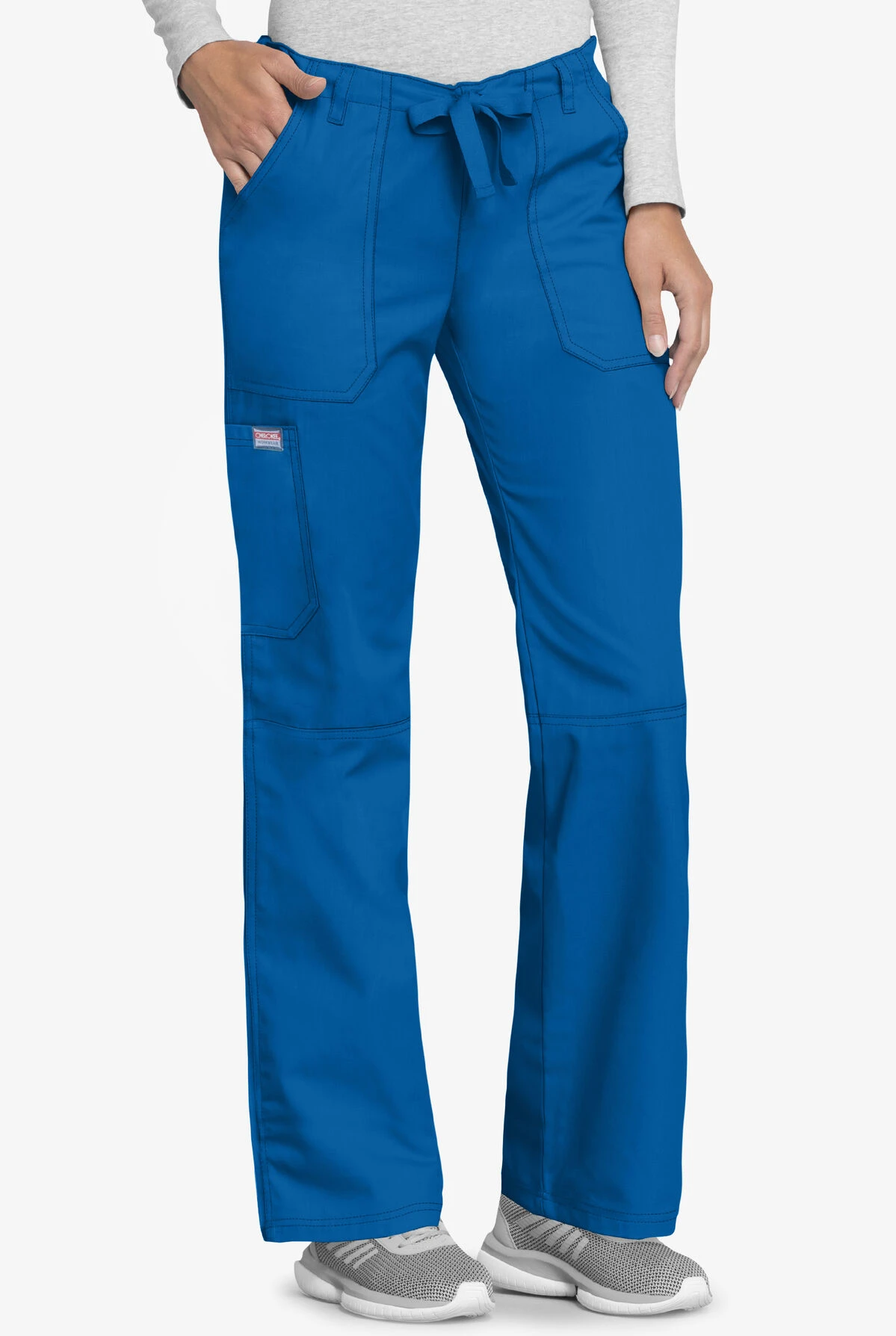 Cherokee Workwear Women's 4-Pocket Low-Rise Drawstring Cargo Scrub Pants - Petite Cherokee Workwear Women's 4-Pocket Low-Rise Drawstring Cargo Scrub Pants - Petite -Cherokee Shop CK4020 ROYAL 1