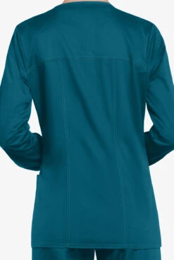 Cherokee Workwear Core STRETCH Women's 3-Pocket Scrub Jacket -Cherokee Shop CK4315 CARIB 4