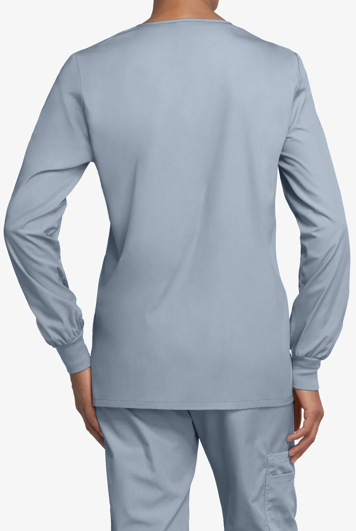 Cherokee Workwear Women's 3-Pocket Snap Front Scrub Jacket Cherokee Workwear Women's 3-Pocket Snap Front Scrub Jacket -Cherokee Shop CK4350 GREY 2