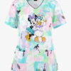 Cherokee UA Exclusive Tooniforms Disney's Girls Trip Women's 3-Pocket V-Neck Print Scrub Top