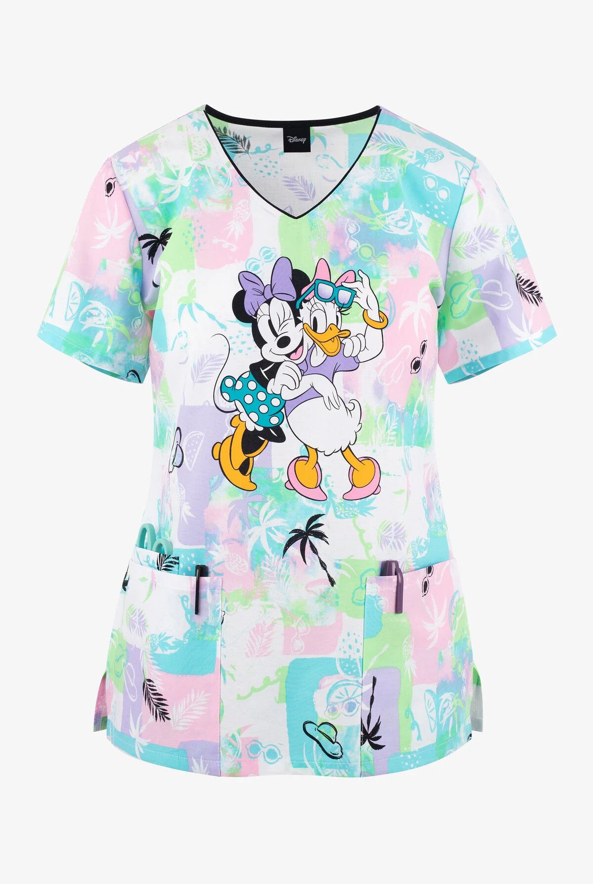 UA Exclusive Tooniforms Disney's Girls Trip Women's 3-Pocket V-Neck Print Scrub Top Cherokee UA Exclusive Tooniforms Disney's Girls Trip Women's 3-Pocket V-Neck Print Scrub Top -Cherokee Shop CK614MKGT 092523 1