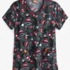 Cherokee Tooniforms Dr. Seuss Here Comes Trouble Women's 2-Pocket V-Neck Print Scrub Top