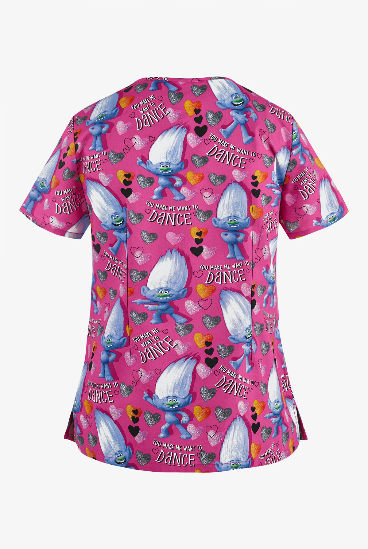 Cherokee Tooniforms DreamWorks Trolls Diamond Dance Women's 3-Pocket V-Neck Print Scrub Top Cherokee Tooniforms DreamWorks Trolls Diamond Dance Women's 3-Pocket V-Neck Print Scrub Top -Cherokee Shop CK646TOD 2