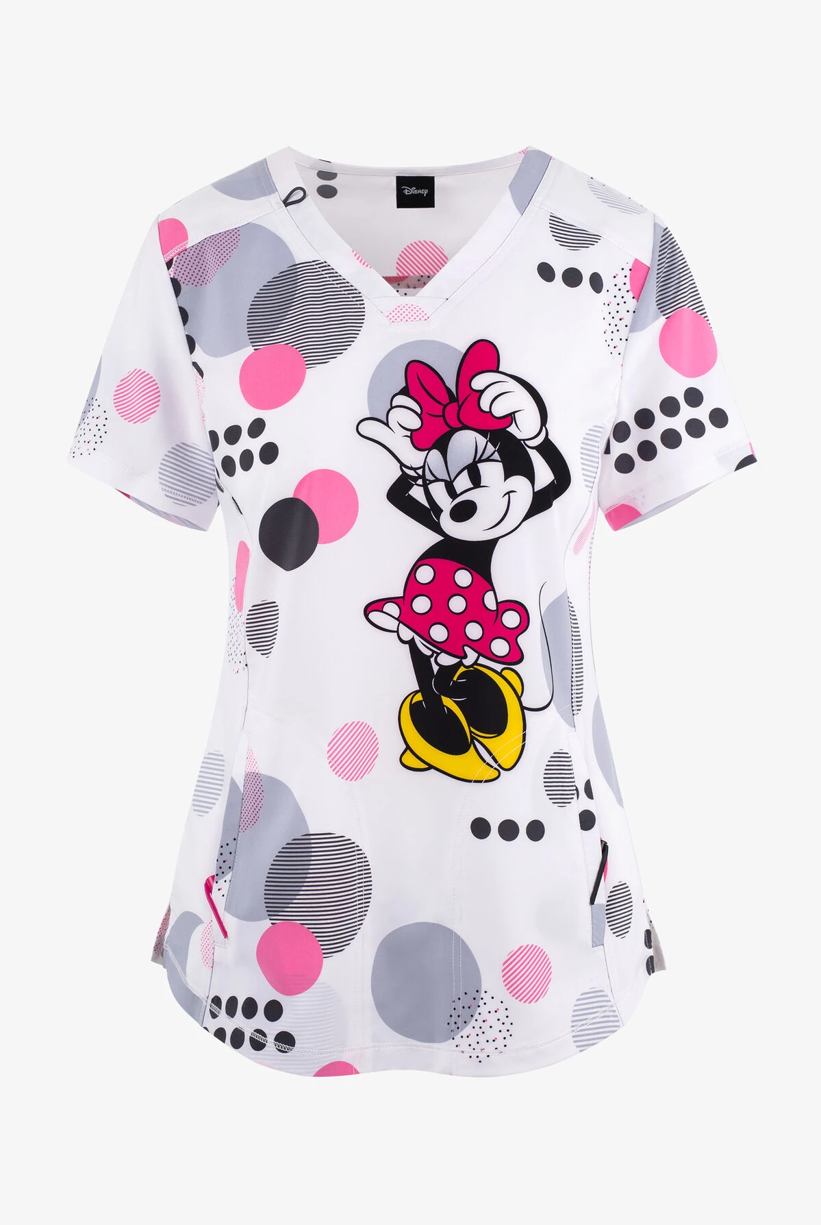 Tooniforms Running In Circles Minnie Mouse Women's 2-Pocket STRETCH V-Neck Print Scrub Top Cherokee Tooniforms Running In Circles Minnie Mouse Women's 2-Pocket STRETCH V-Neck Print Scrub Top -Cherokee Shop CK752MNUY 100423 1