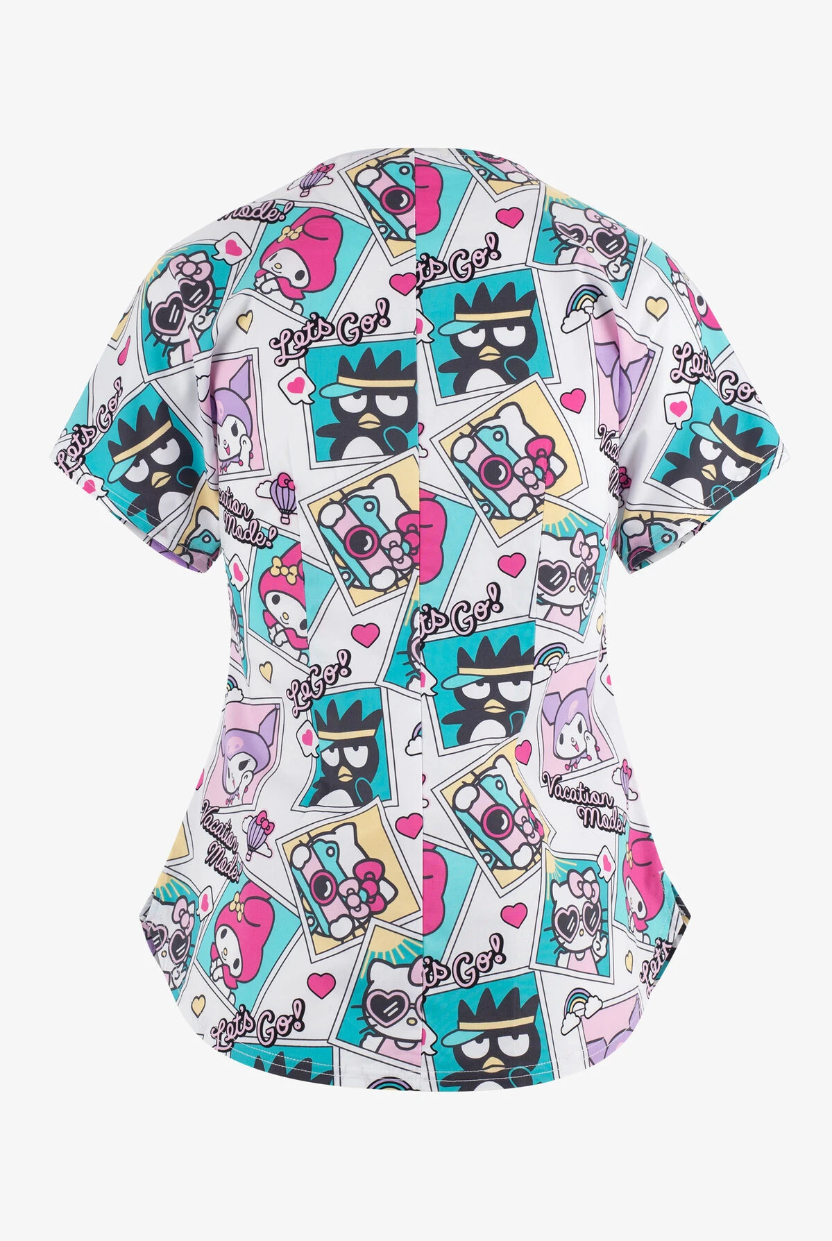 Tooniforms Let's Go Hello Kitty Women's 2-Pocket STRETCH Notch Neck Print Scrub Top Cherokee Tooniforms Let's Go Hello Kitty Women's 2-Pocket STRETCH Notch Neck Print Scrub Top -Cherokee Shop CK787HSLG 2