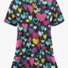 UA Butter-Soft STRETCH Sweet Love Pewter Women's 2-Pocket V-Neck Printed Scrub Top