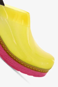 Dansko Professional Yellow Translucent Nursing Clogs -Cherokee Shop DANSKYETR 092023 YELLO 3 HV