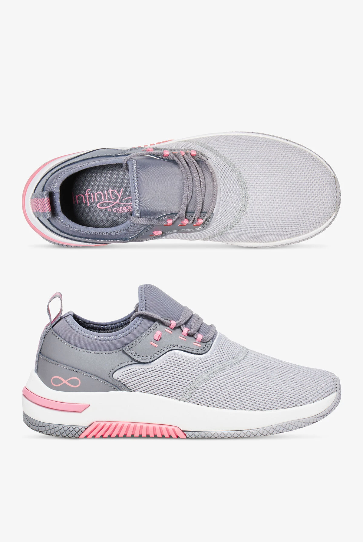 Infinity by Cherokee Women's Dart Slate/Rose Pop Athletic Lace Up Nursing Shoes Infinity By Cherokee Women's Dart Slate/Rose Pop Athletic Lace Up Nursing Shoes -Cherokee Shop DARTSSRP 1 S