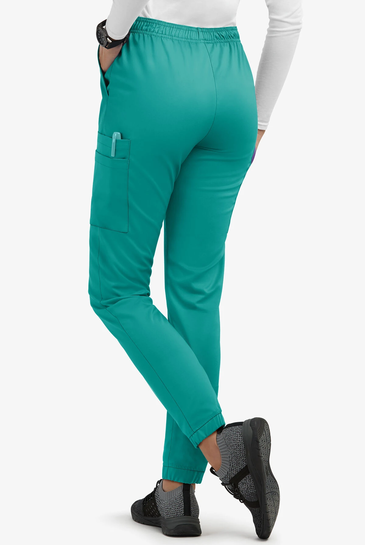 UA Flex2 Women's 7-Pocket Jogger Scrub Pants UA Flex2 Women's 7-Pocket Jogger Scrub Pants -Cherokee Shop F2475 TEAL 4