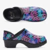 C&C Sweden Women's Floral Luau Black Patent Leather Nursing Clogs