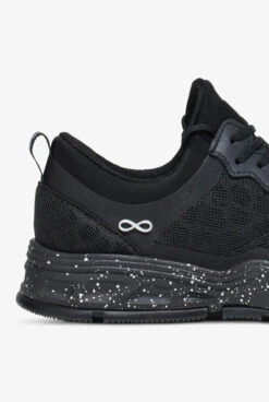 Infinity By Cherokee Women's Fly Black Speckled Athletic Lace Up Shoes -Cherokee Shop FLYBKSR 4 HV