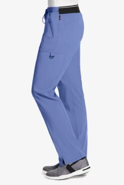 Grey's Anatomy™ By Barco Spandex STRETCH Kim Women's 3-Pocket Back Elastic Cargo Scrub Pants - Petite -Cherokee Shop GRS500 CEIL 3