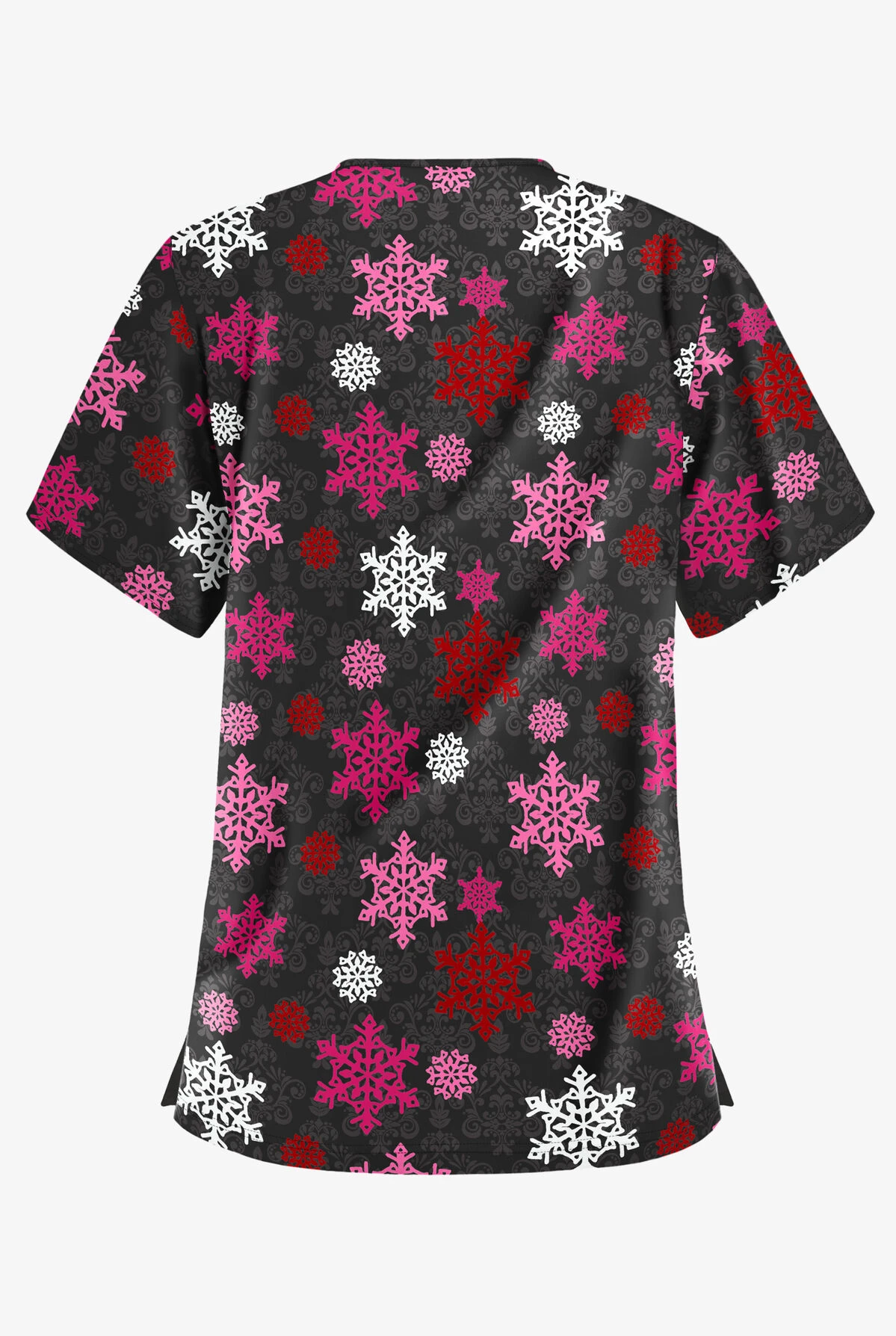 Butter-Soft Morning Snow Women's 3-Pocket V-Neck Print Scrub Top Butter-Soft Morning Snow Women's 3-Pocket V-Neck Print Scrub Top -Cherokee Shop H61MNB 2