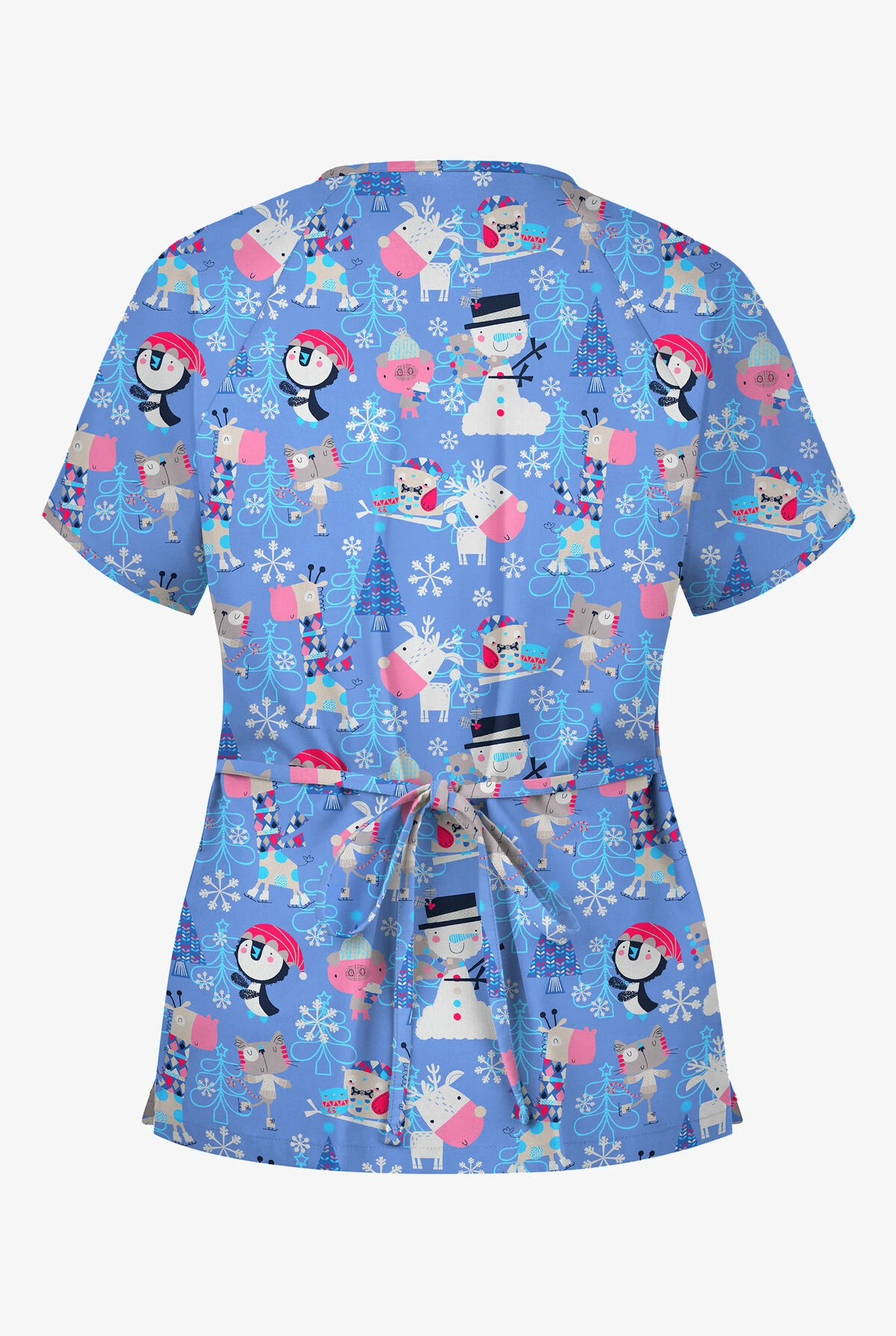 Butter-Soft Holiday Party Ceil Women's 2-Pocket Mock Wrap Print Scrub Top Butter-Soft Holiday Party Ceil Women's 2-Pocket Mock Wrap Print Scrub Top -Cherokee Shop H668HPC 2