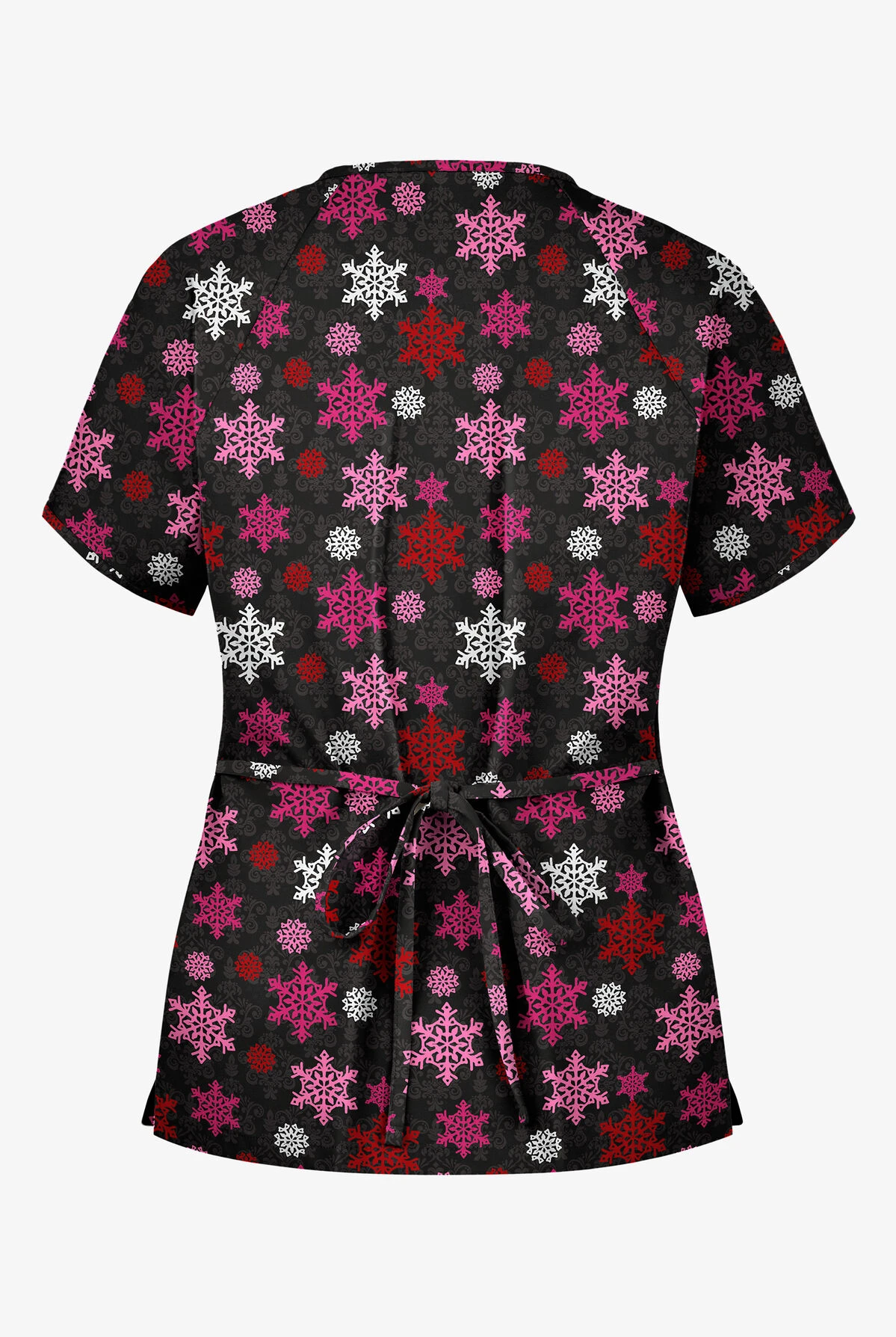 Butter-Soft Morning Snow Women's 2-Pocket Mock Wrap Print Scrub Top Butter-Soft Morning Snow Women's 2-Pocket Mock Wrap Print Scrub Top -Cherokee Shop H668MNB 2