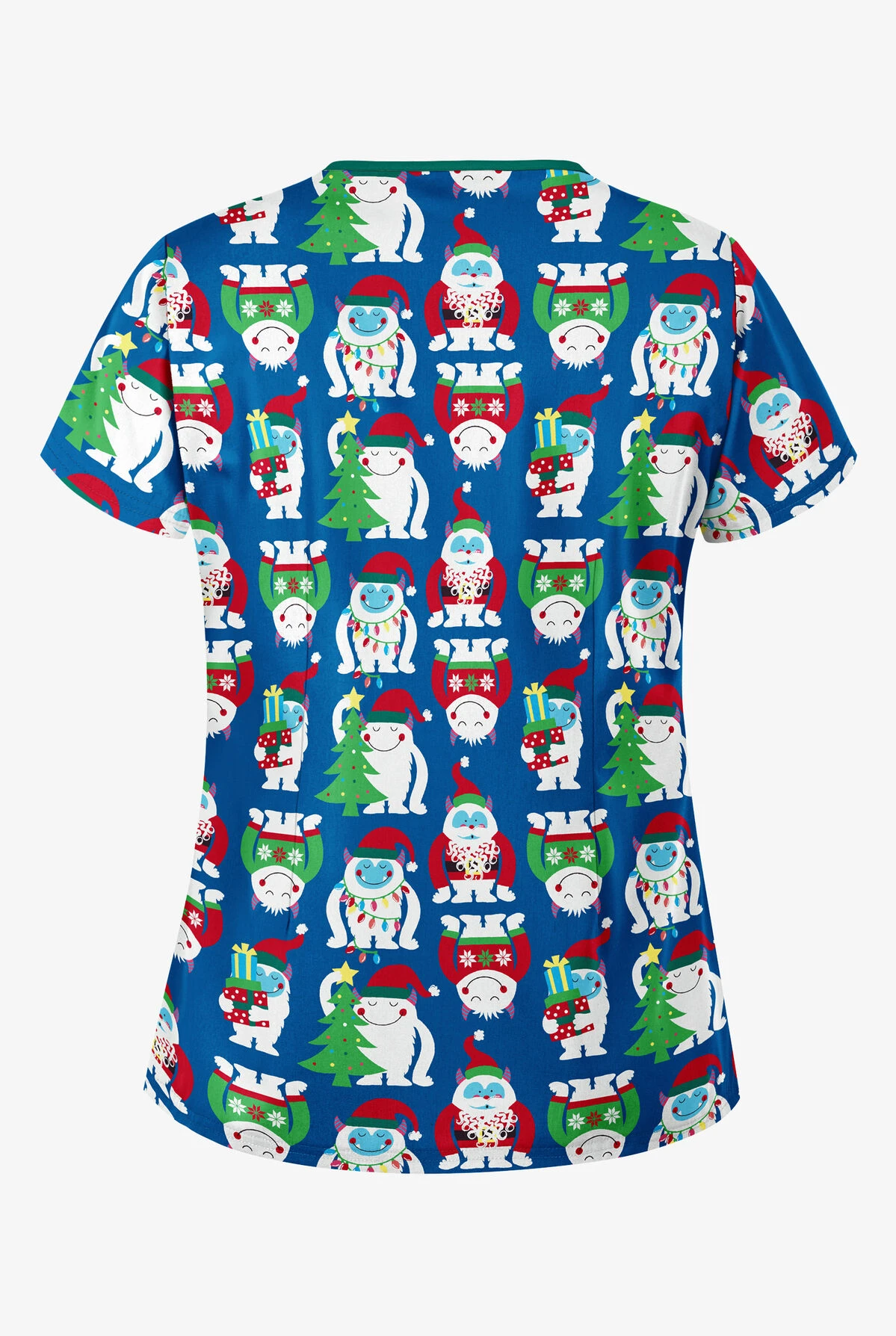Butter-Soft Happy Monsters Royal Women's 4-Pocket Princess Seam Print Scrub Top Butter-Soft Happy Monsters Royal Women's 4-Pocket Princess Seam Print Scrub Top -Cherokee Shop H864HPM 2