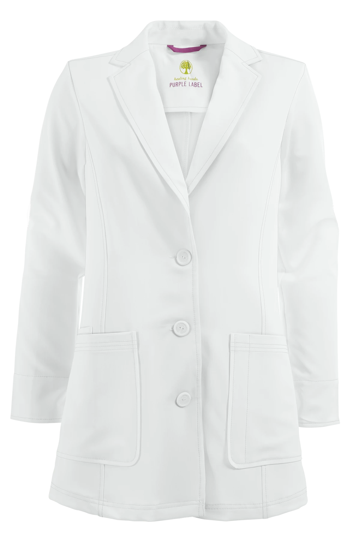 Healing Hands White Coat Minimalist Women's 32" 3-Pocket STRETCH Lab Coat Healing Hands White Coat Minimalist Women's 32" 3-Pocket STRETCH Lab Coat -Cherokee Shop HE5053 WHITE 1