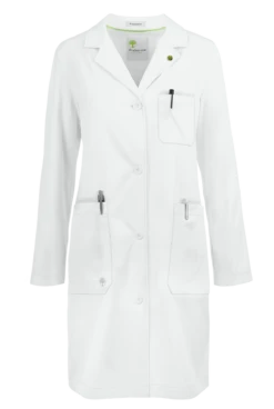 Healing Hands White Coat Minimalist Women's 37 ½" 5-Pocket STRETCH Lab Coat