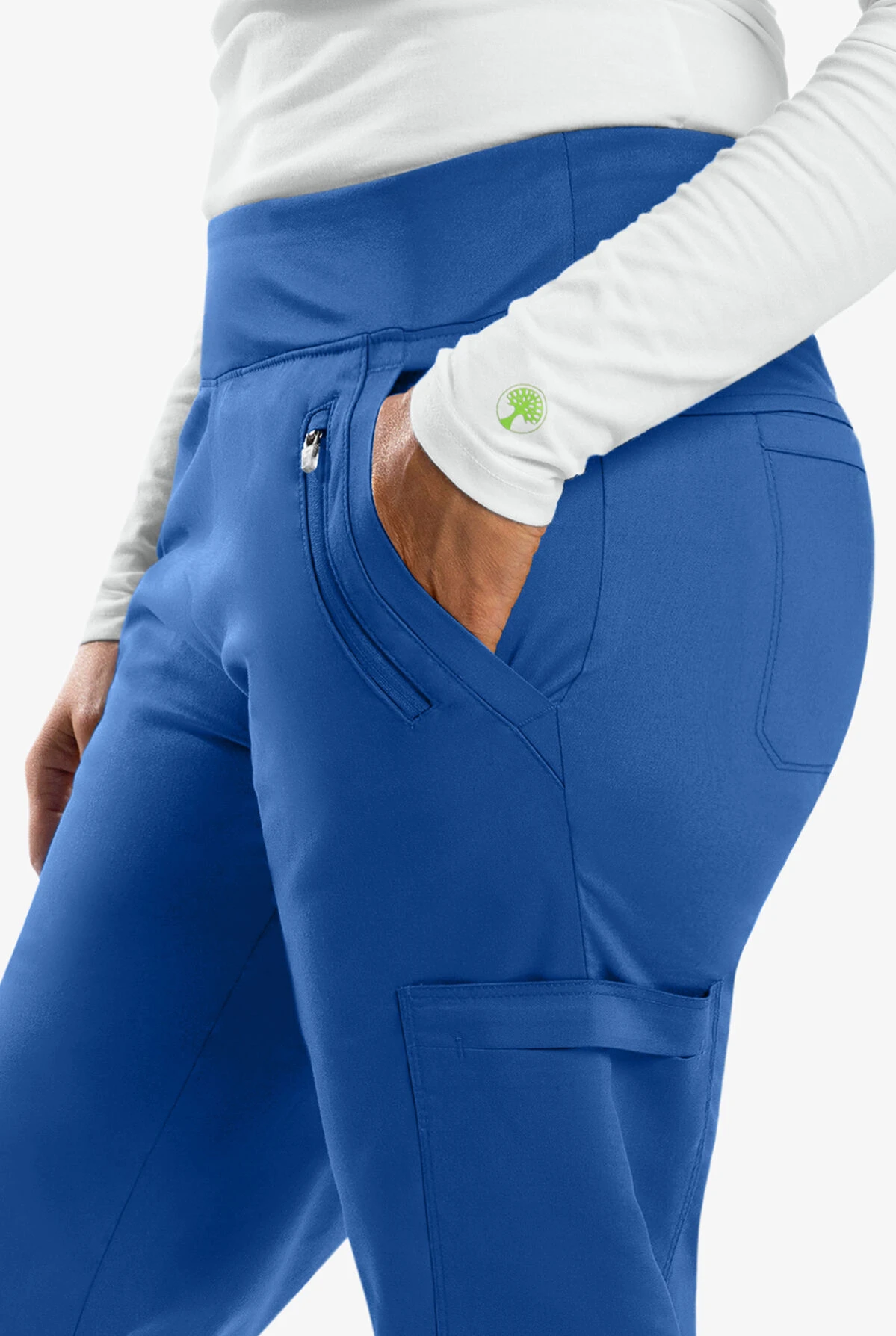 Healing Hands Purple Label Tyra Women's 8-Pocket STRETCH Slim Yoga Scrub Pants - Petite Healing Hands Purple Label Tyra Women's 8-Pocket STRETCH Slim Yoga Scrub Pants - Petite -Cherokee Shop HE9134 ROYAL 5