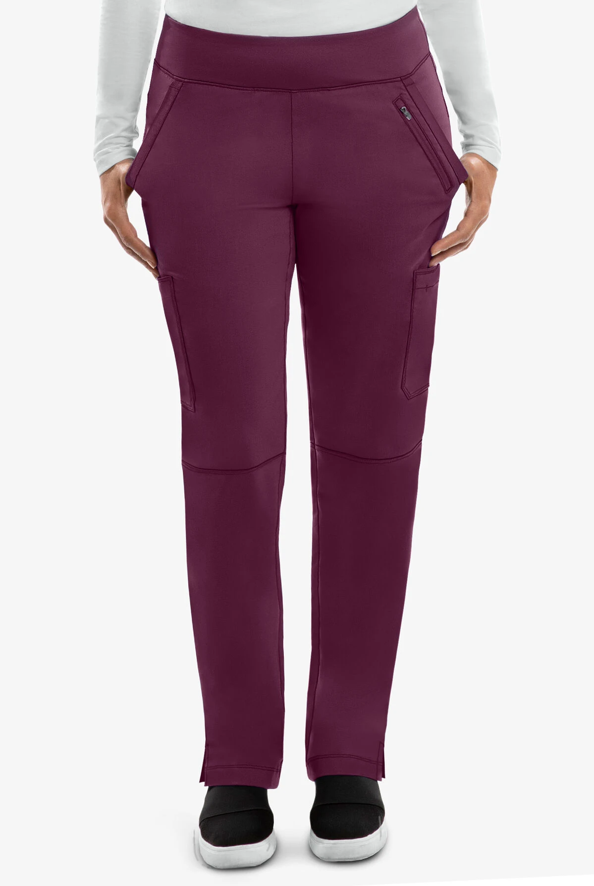 Healing Hands Purple Label Tyra Women's 8-Pocket STRETCH Slim Yoga Scrub Pants Healing Hands Purple Label Tyra Women's 8-Pocket STRETCH Slim Yoga Scrub Pants -Cherokee Shop HE9134 WINE 1